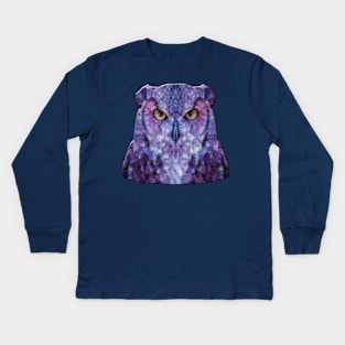 abstract owl Kids Long Sleeve T-Shirt